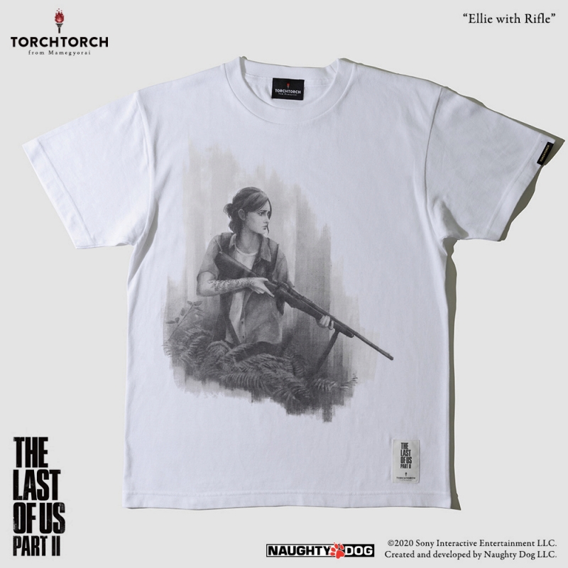 THE LAST OF US PART II TORCH TORCH エリー with ライフル Tシャツ ホワイト Lサイズ