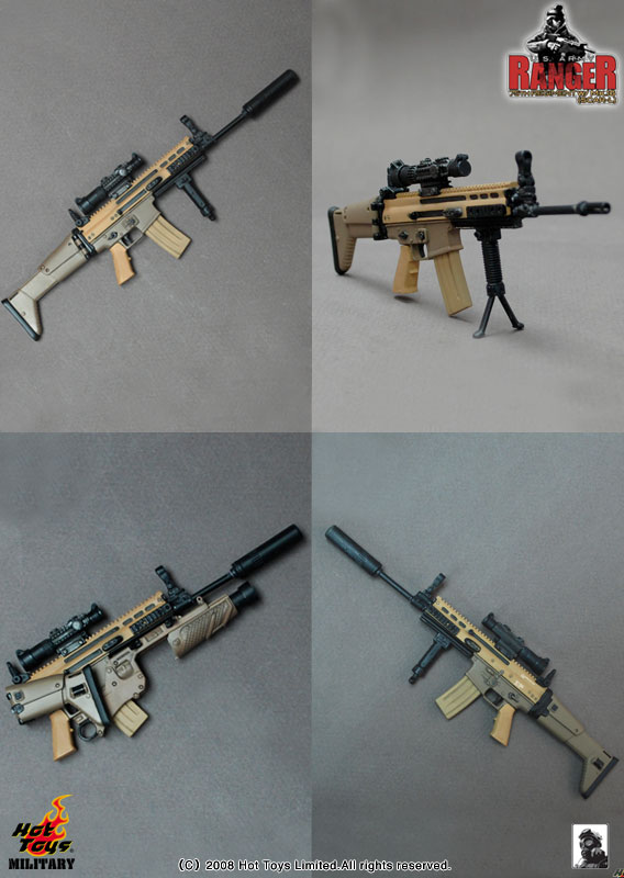 非常に良い）ホットトイズ・ミリタリー US Army SCAR-L Version) 75th