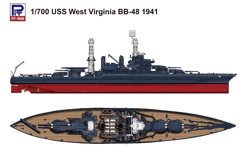 スカイウェーブシリーズ/ 米国海軍 戦艦 ウェスト・ヴァージニア 1941