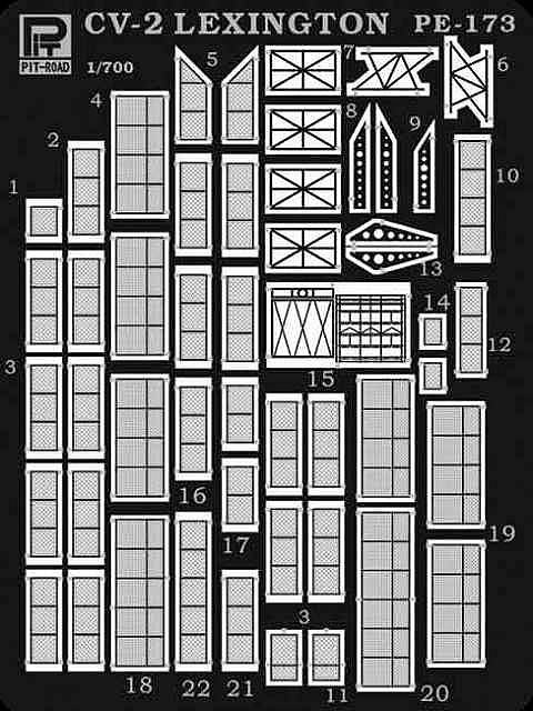 スカイウェーブシリーズ/ 米国海軍 航空母艦 CV-2 レキシントン 1942 1/700 プラモデルキット W167 - イメージ画像5