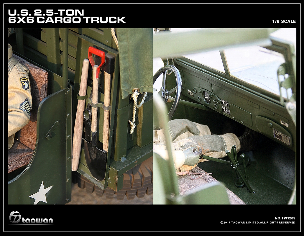 フルメタル U.S. 2.5t 6x6 カーゴトラック 1/6 TW1203 - イメージ画像7