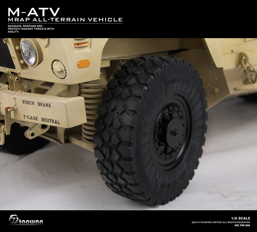 【銀行振込・クレジットカード支払い】【送料無料】フルメタル M-ATV 全地形対応対地雷 軽装甲高機動車 1/6 TW1205 - イメージ画像9