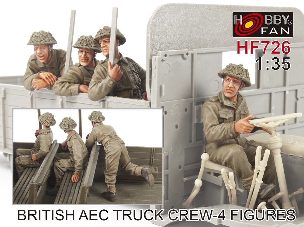 英陸軍 マタドールトラック乗車兵 4体 1/35 レジンキットセット HF726 - イメージ画像1