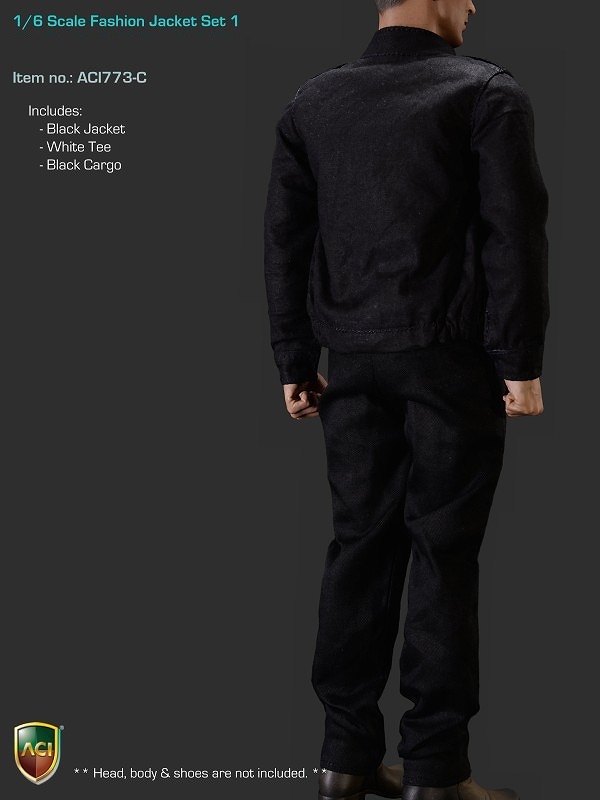 メール・アウトフィット/ ファッション ジャケット ブラックジャケット 1/6 セット ACI773-C - イメージ画像4