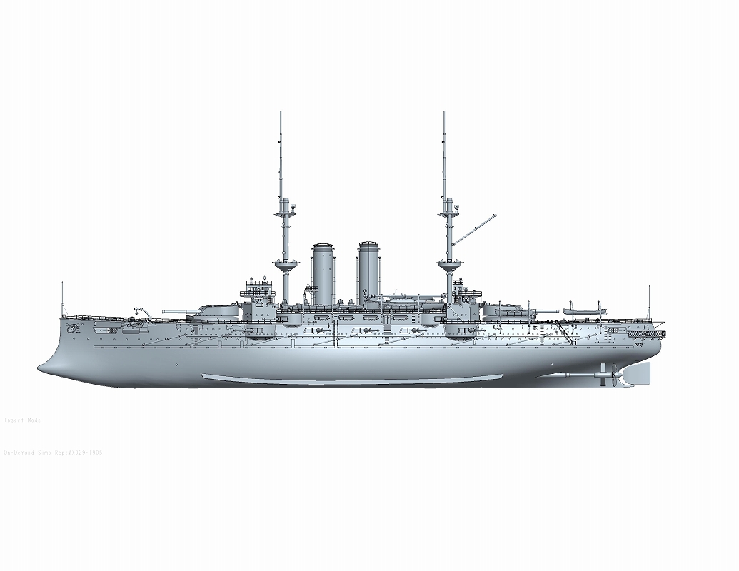 ウォーシップシリーズ/ 戦艦 三笠 1/200 プラモデルキット BB-001