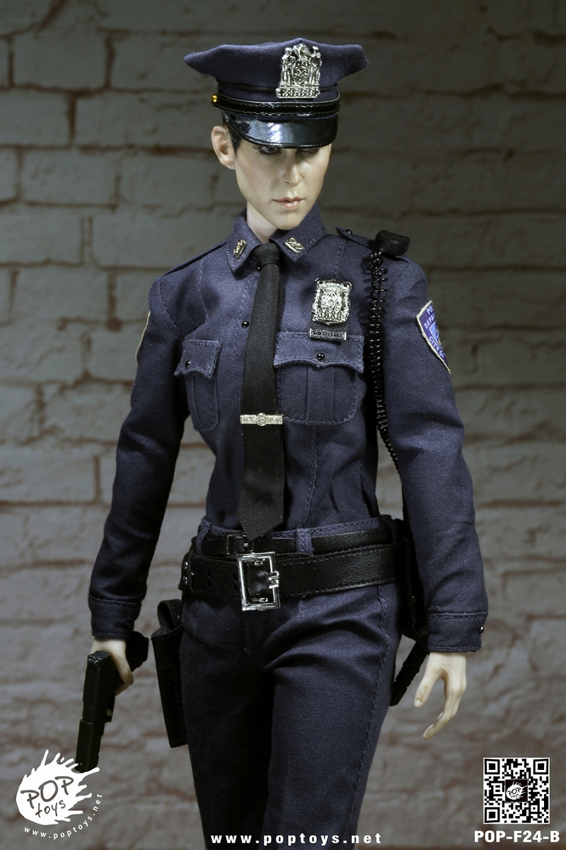 処分特価1/6 女性フィギュア MODELING TOYS MMS9007B イギリス ロンドン警察 茶髪美少女警察官 KATIE 眼球可動ヘッド フルセット クールガール