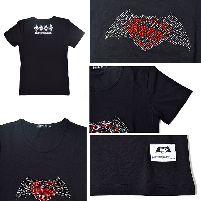 バットマン vs スーパーマン ジャスティスの誕生/ ストーン ロゴ Ｔシャツ ブラック サイズ48/サイズL - イメージ画像2
