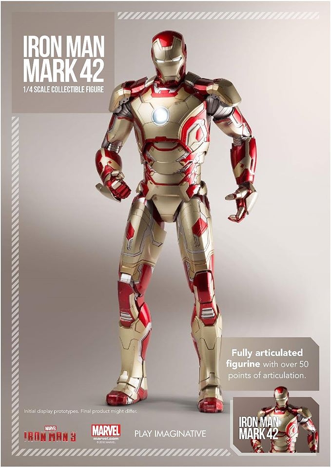 スーパーアロイ/ アイアンマン3: アイアンマン マーク42 1/4 コレクティブル プレミアム フィギュア - イメージ画像2