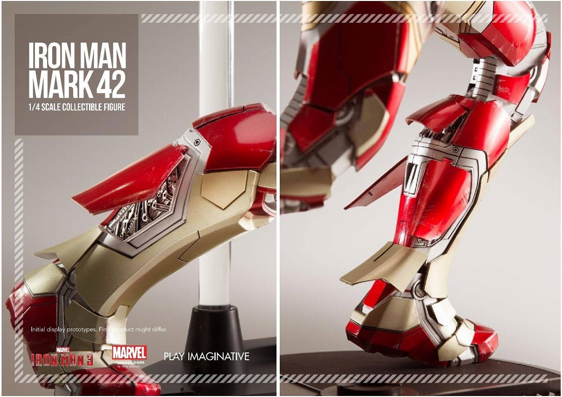 スーパーアロイ/ アイアンマン3: アイアンマン マーク42 1/4 コレクティブル プレミアム フィギュア - イメージ画像7