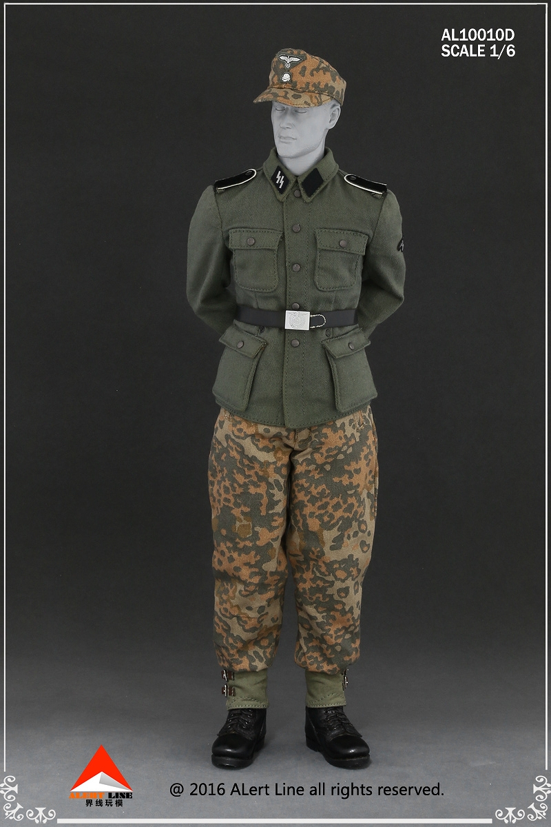 WWII ドイツ ナチ党 武装親衛隊 SS カモフラージュ オークリーフパターン 1/6 セット AL10010D - イメージ画像3