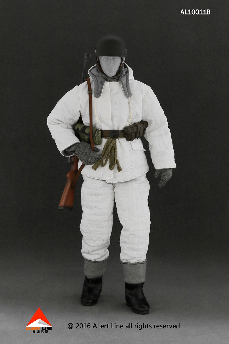 WWII ドイツ国防軍 落下傘兵 ダブルサイデッド コットンパデッド ジャケット スーツ ブルー 1/6 セット AL10011B - イメージ画像2