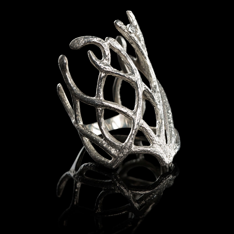 【送料無料】ホビット 竜に奪われた王国/ 闇の森のエルフ王 スランドゥイルの指輪 スターリングシルバー US9.25サイズ（日本19.5号） - イメージ画像1