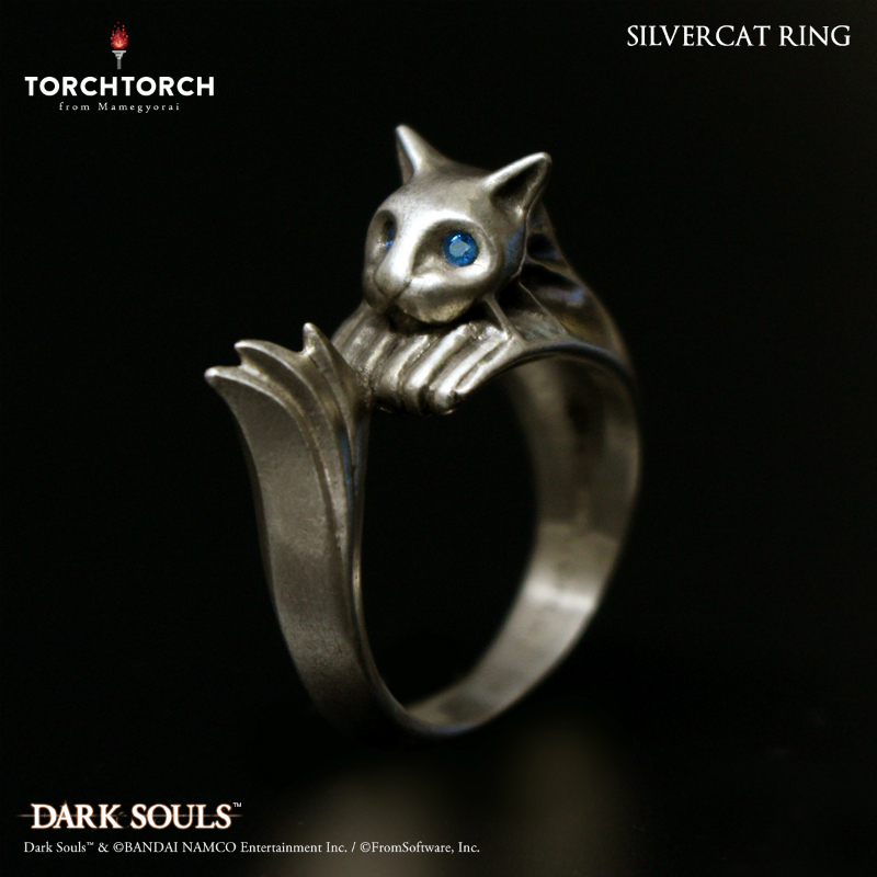 ダークソウル × TORCH TORCH/ リングコレクション: 銀猫の指輪 メンズモデル/19号 - イメージ画像1