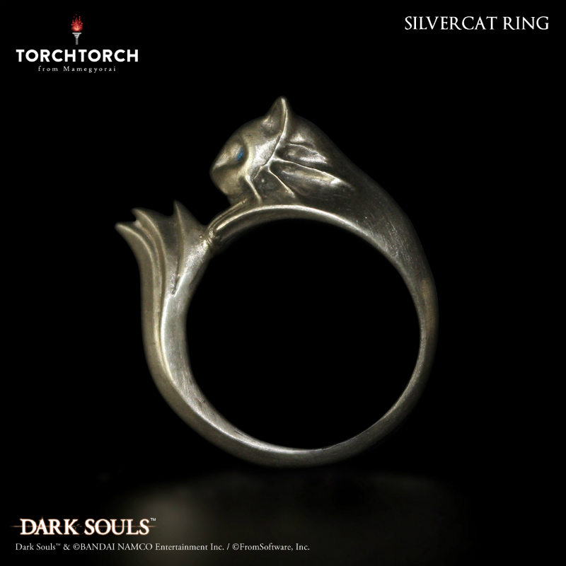 ダークソウル × TORCH TORCH/ リングコレクション: 銀猫の指輪 メンズモデル/19号 - イメージ画像3