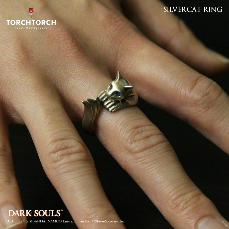 ダークソウル × TORCH TORCH/ リングコレクション: 銀猫の指輪 メンズモデル/21号 - イメージ画像4