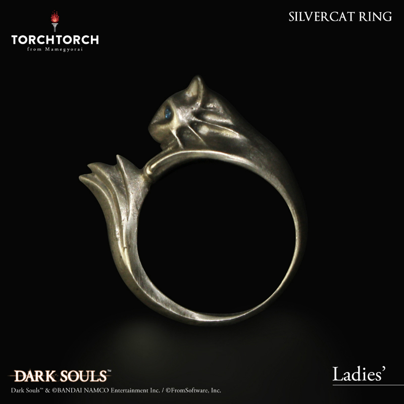 ダークソウル × TORCH TORCH/ リングコレクション: 銀猫の指輪 レディースモデル/9号 - イメージ画像2