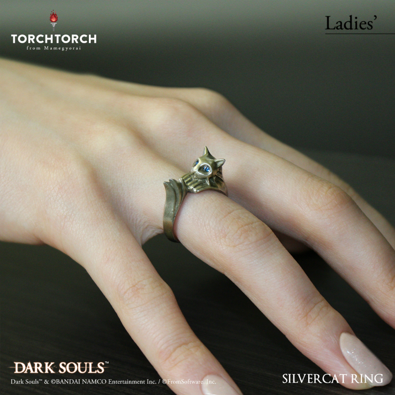 ダークソウル × TORCH TORCH/ リングコレクション: 銀猫の指輪 レディースモデル/9号 - イメージ画像3