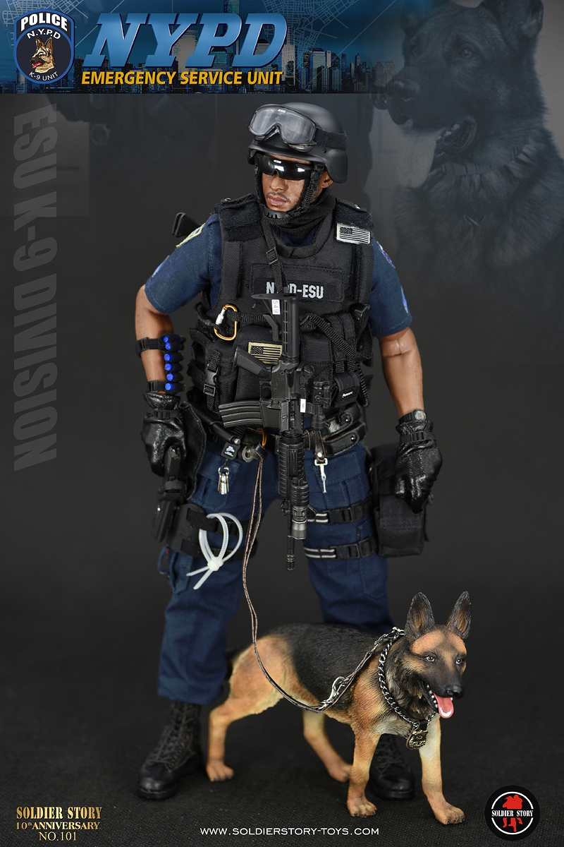 NYPD ESU ニューヨーク市警察 特殊部隊 K-9 ディビジョン 1/6 アクションフィギュア SS101 - イメージ画像10