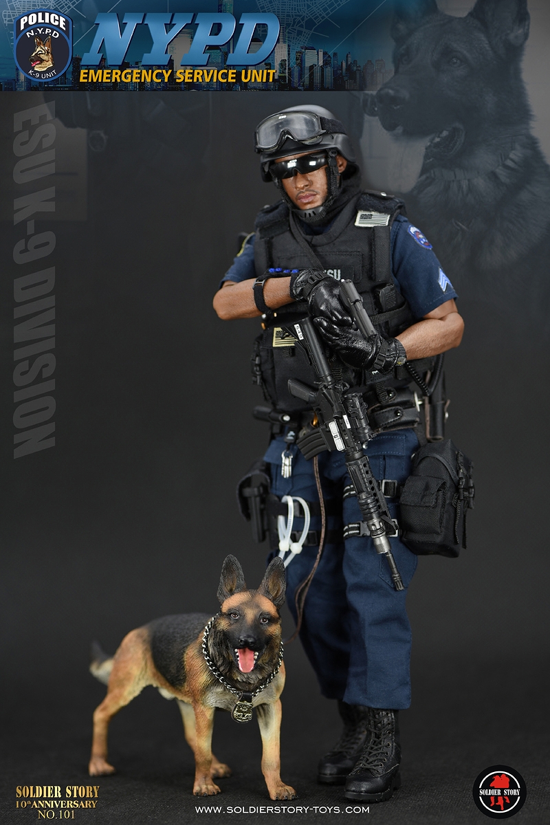 NYPD ESU ニューヨーク市警察 特殊部隊 K-9 ディビジョン 1/6 アクションフィギュア SS101 - イメージ画像11