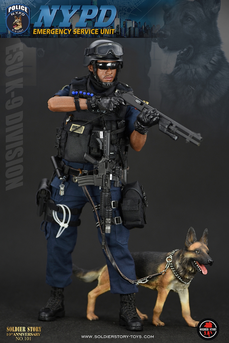 NYPD ESU ニューヨーク市警察 特殊部隊 K-9 ディビジョン 1/6 アクションフィギュア SS101 - イメージ画像13