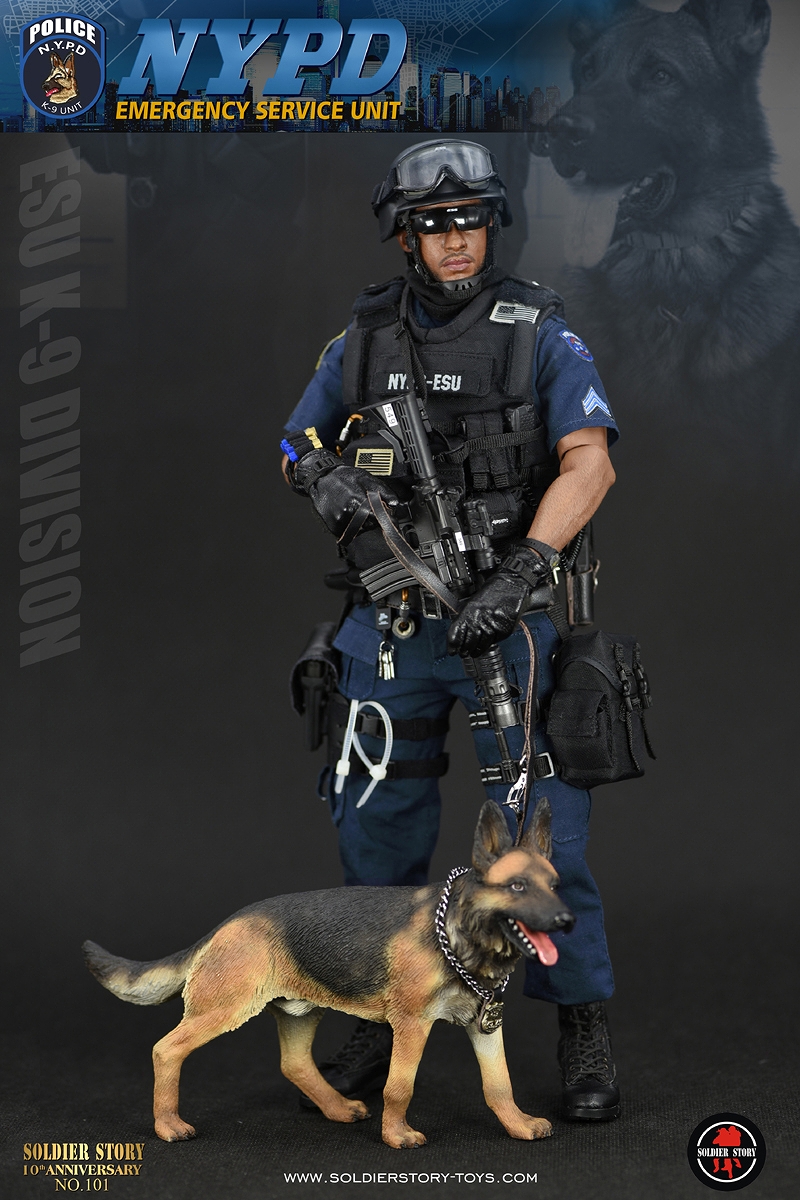 NYPD ESU ニューヨーク市警察 特殊部隊 K-9 ディビジョン 1/6 アクションフィギュア SS101 - イメージ画像14
