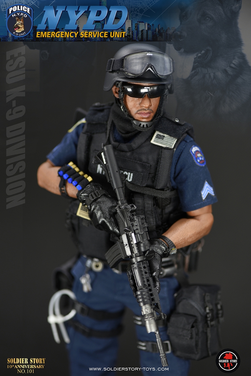 NYPD ESU ニューヨーク市警察 特殊部隊 K-9 ディビジョン 1/6 アクションフィギュア SS101 - イメージ画像29