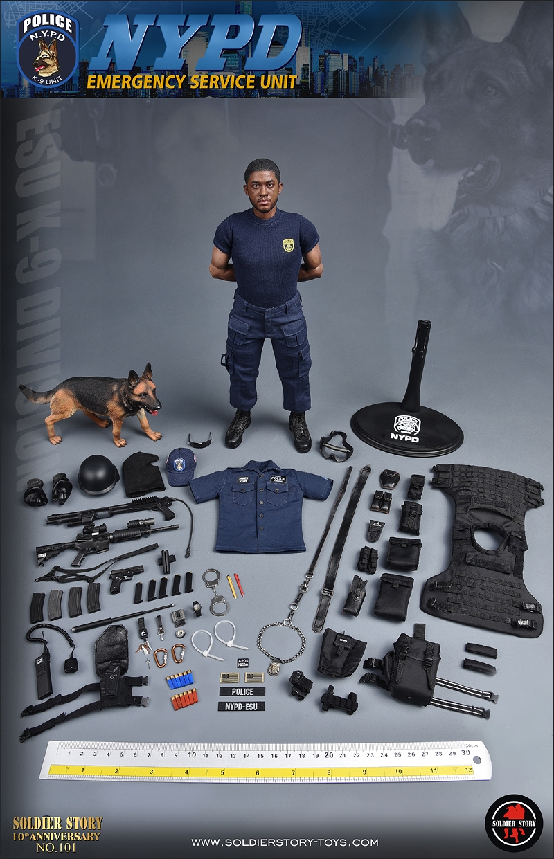 NYPD ESU ニューヨーク市警察 特殊部隊 K-9 ディビジョン 1/6 アクションフィギュア SS101 - イメージ画像57