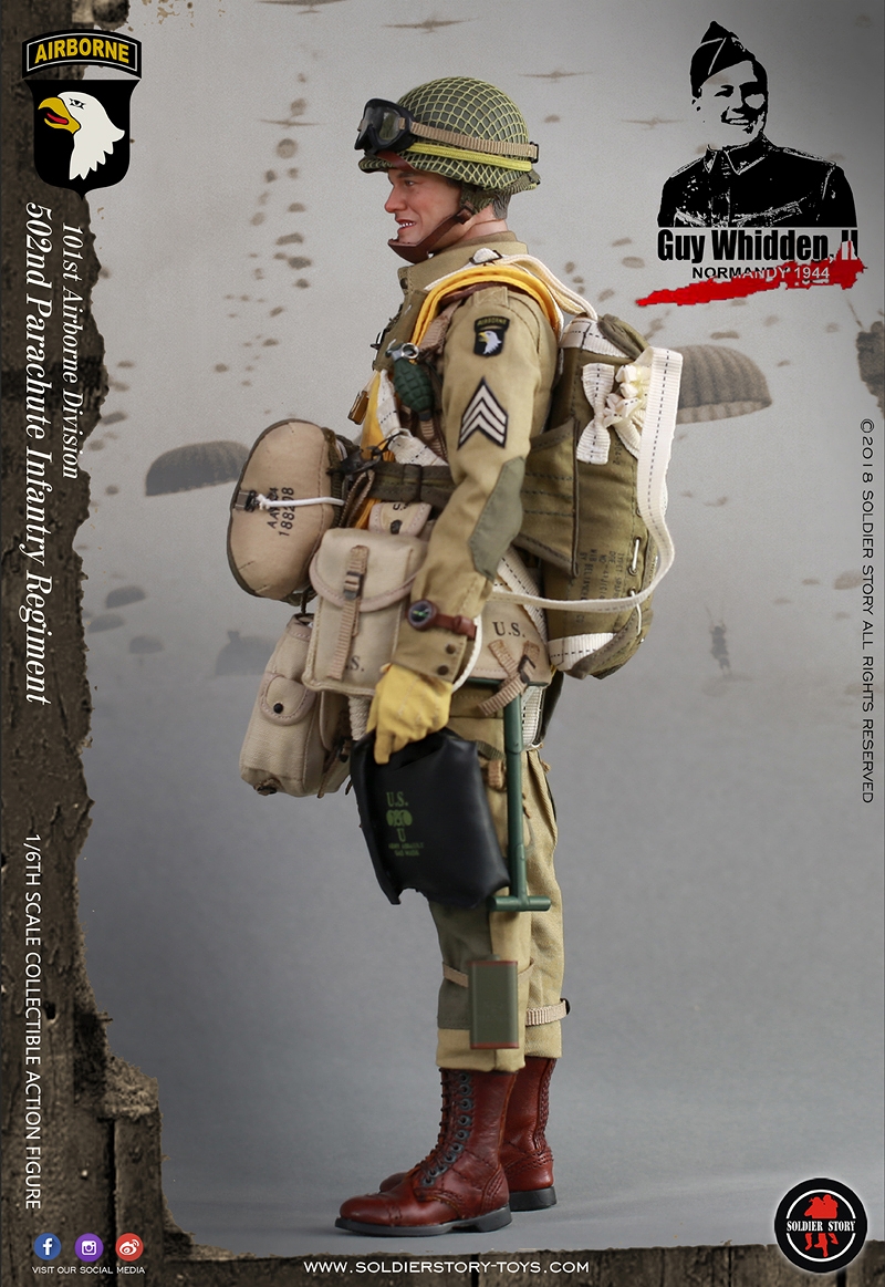 WWII アメリカ軍 第101空挺師団 ガイ・ウィデン ノルマンディー上陸作戦 1944 1/6 アクションフィギュア SS110 - イメージ画像2