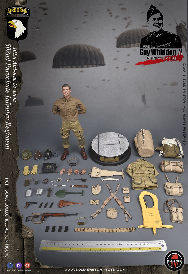 WWII アメリカ軍 第101空挺師団 ガイ・ウィデン ノルマンディー上陸作戦 1944 1/6 アクションフィギュア SS110 - イメージ画像39