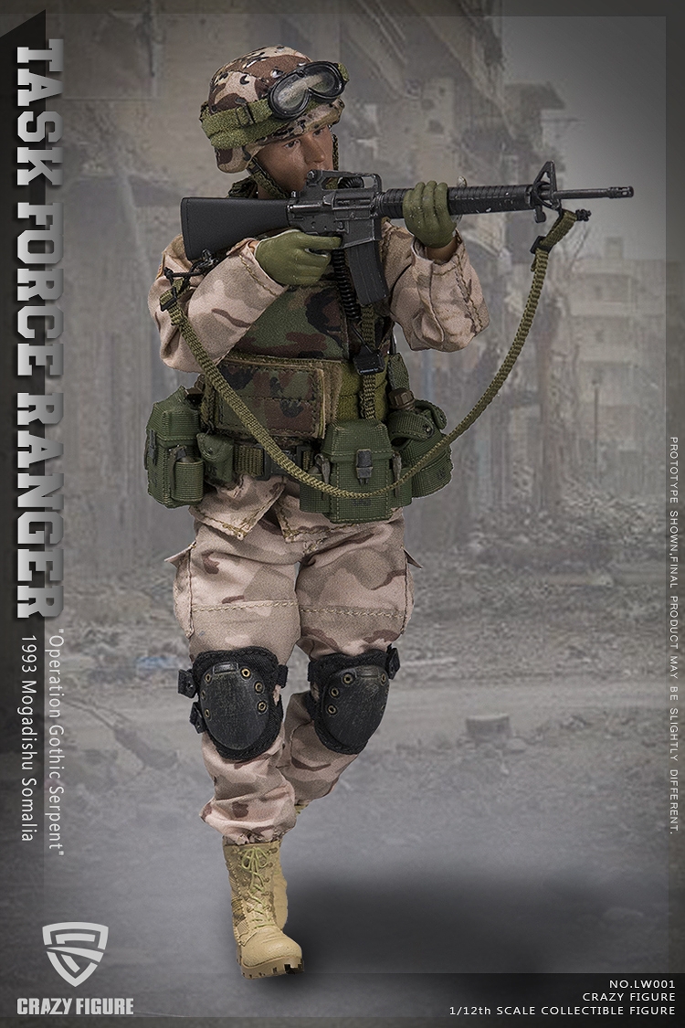 アメリカ陸軍 第75レンジャー連隊 タスクフォース チョークリーダー 1993 ソマリア 1/12 アクションフィギュア LW001 - イメージ画像2
