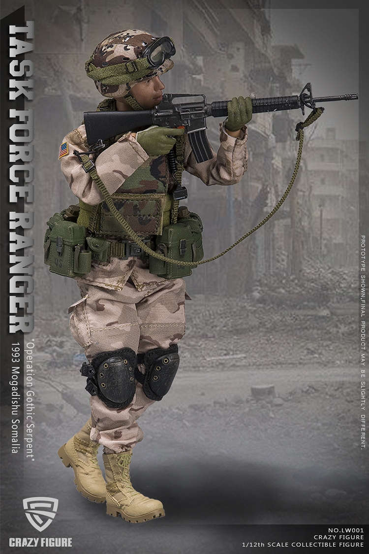 アメリカ陸軍 第75レンジャー連隊 タスクフォース チョークリーダー 1993 ソマリア 1/12 アクションフィギュア LW001 - イメージ画像3