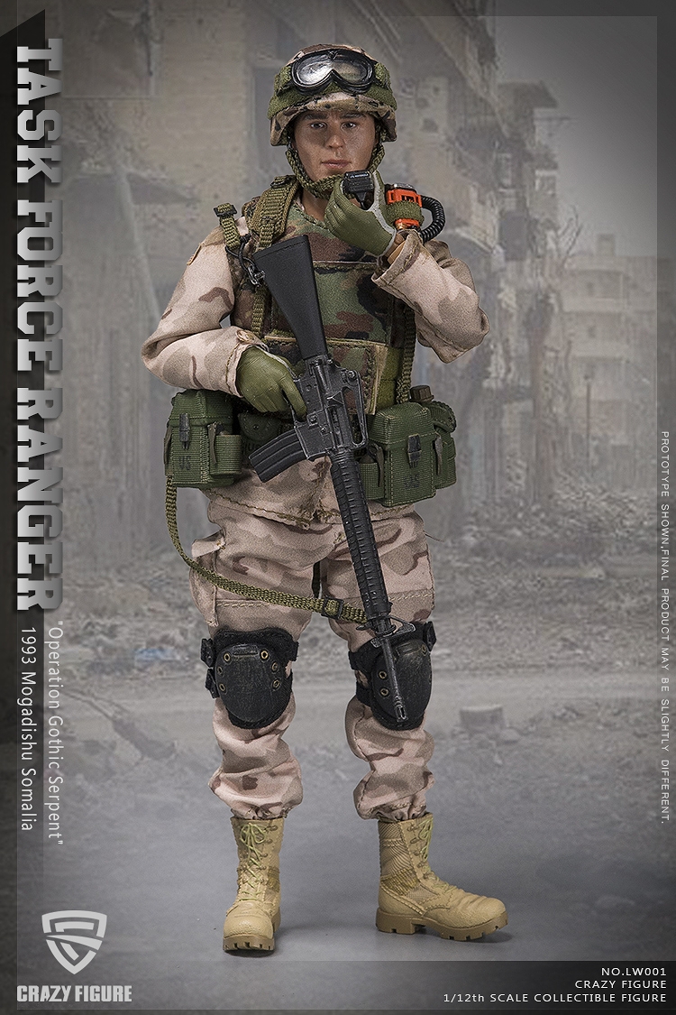 アメリカ陸軍 第75レンジャー連隊 タスクフォース チョークリーダー 1993 ソマリア 1/12 アクションフィギュア LW001 - イメージ画像4