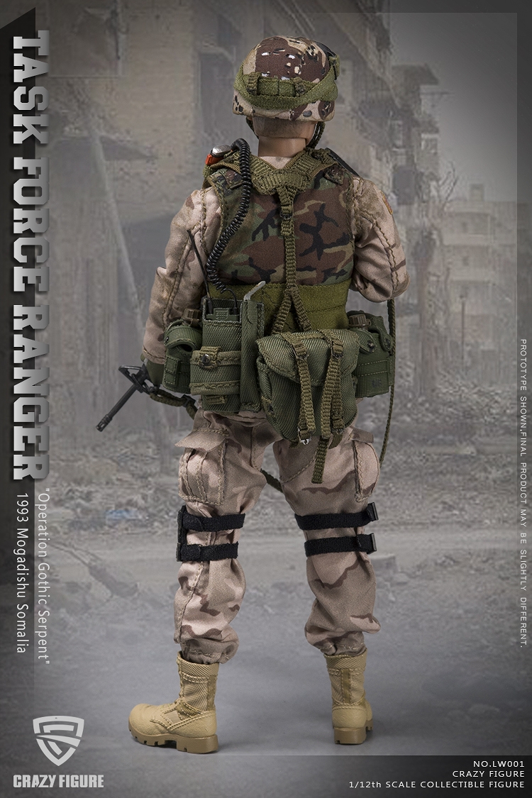 アメリカ陸軍 第75レンジャー連隊 タスクフォース チョークリーダー 1993 ソマリア 1/12 アクションフィギュア LW001 - イメージ画像5