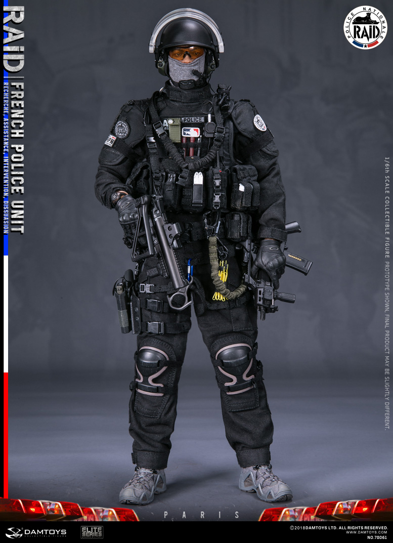 エリートシリーズ/ フランス 国家警察特別介入部隊 RAID 1/6 アクションフィギュア 78061 - イメージ画像1