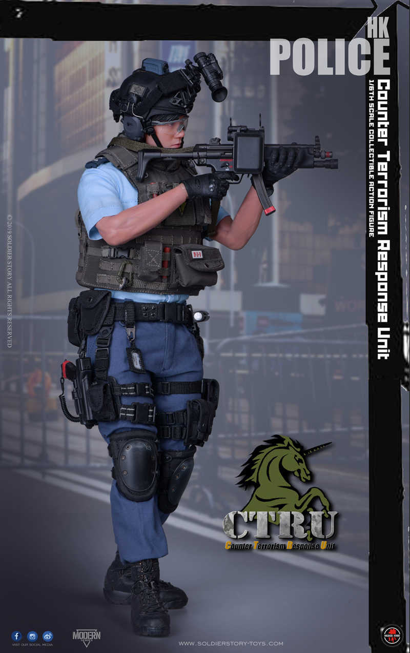 香港警察 反恐特勤隊 CTRU 1/6 アクションフィギュア SS115 - イメージ画像3
