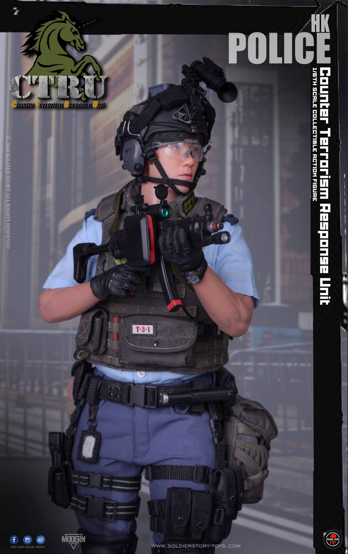 香港警察 反恐特勤隊 CTRU 1/6 アクションフィギュア SS115 - イメージ画像5