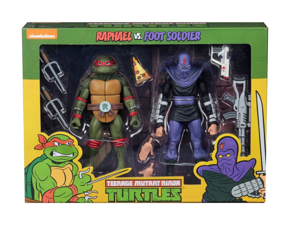 お一人様3点限り 豆魚雷限定 Tmnt ティーンエイジ ミュータント ニンジャ タートルズ 7インチ アクションフィギュア 2pk ラファエロ Vs フットソルジャー A 映画 海外ドラマ ネカ イメージ画像5 映画 アメコミ ゲーム フィギュア グッズ Tシャツ通販