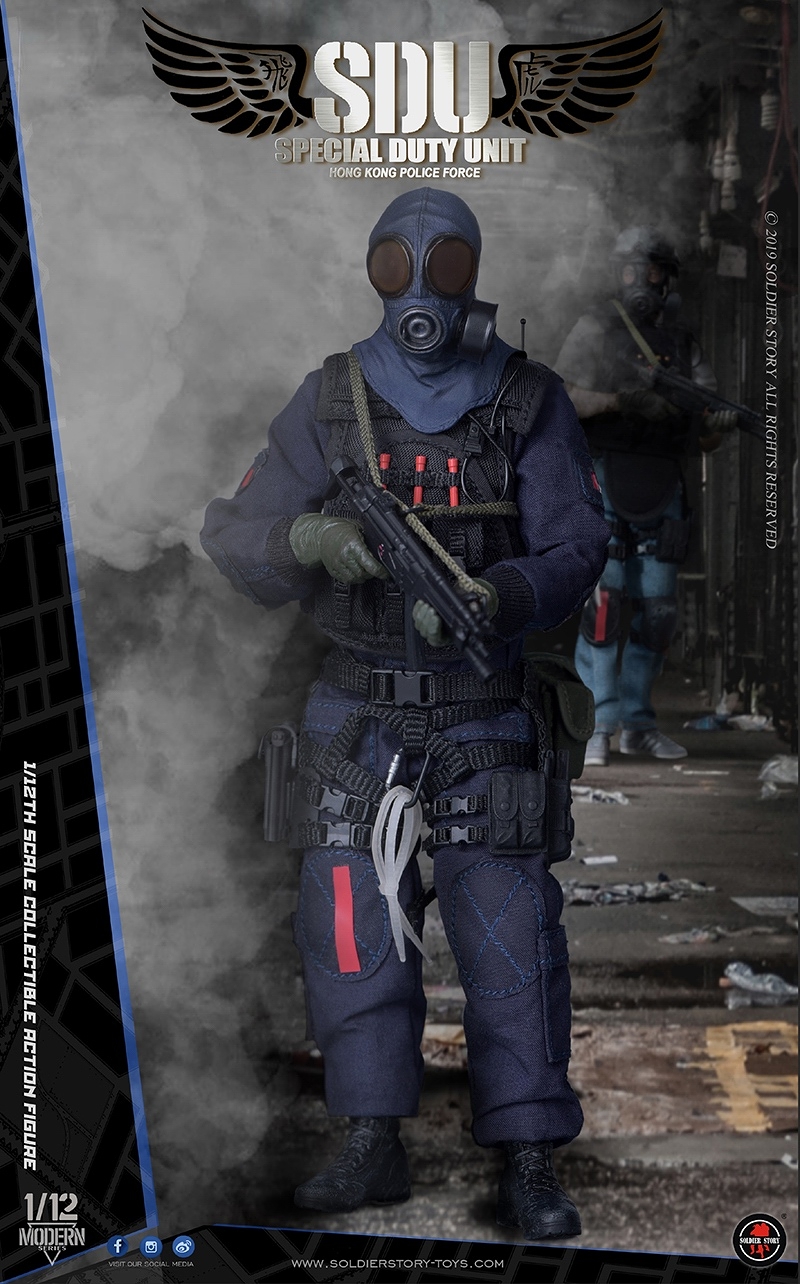 香港警察 特別任務連 SDU アサルトチーム 1/12 アクションフィギュア SSM002 - イメージ画像1