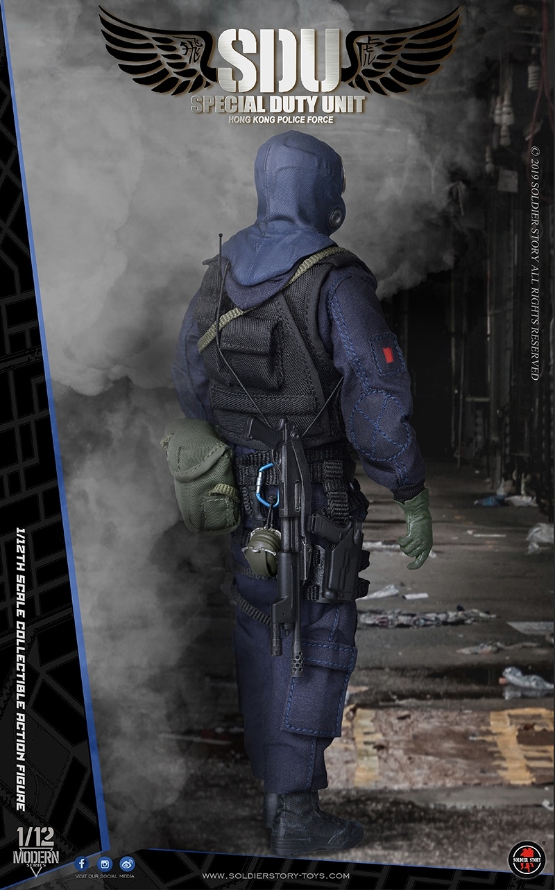 香港警察 特別任務連 SDU アサルトチーム 1/12 アクションフィギュア SSM002 - イメージ画像10
