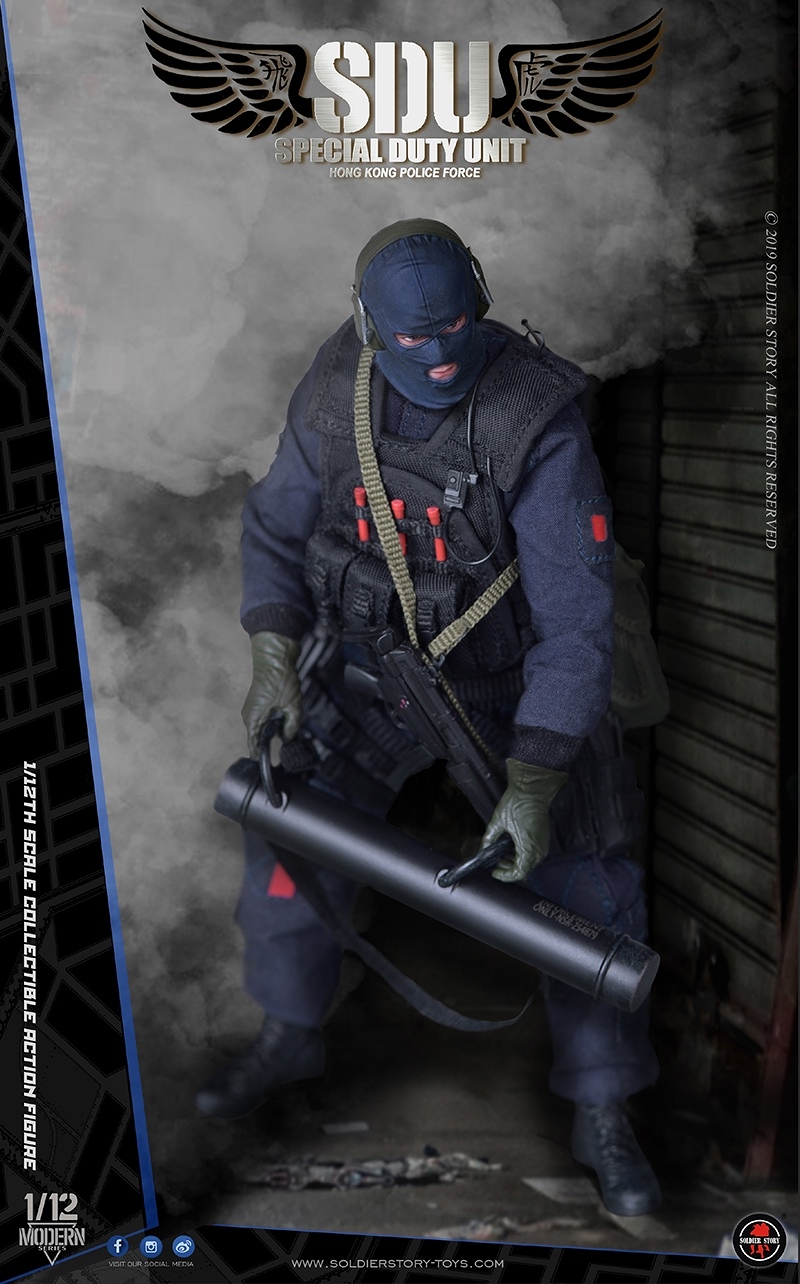 香港警察 特別任務連 SDU アサルトチーム 1/12 アクションフィギュア SSM002 - イメージ画像13