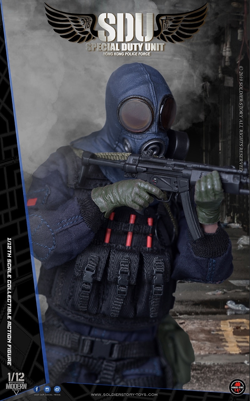 香港警察 特別任務連 SDU アサルトチーム 1/12 アクションフィギュア SSM002 - イメージ画像14