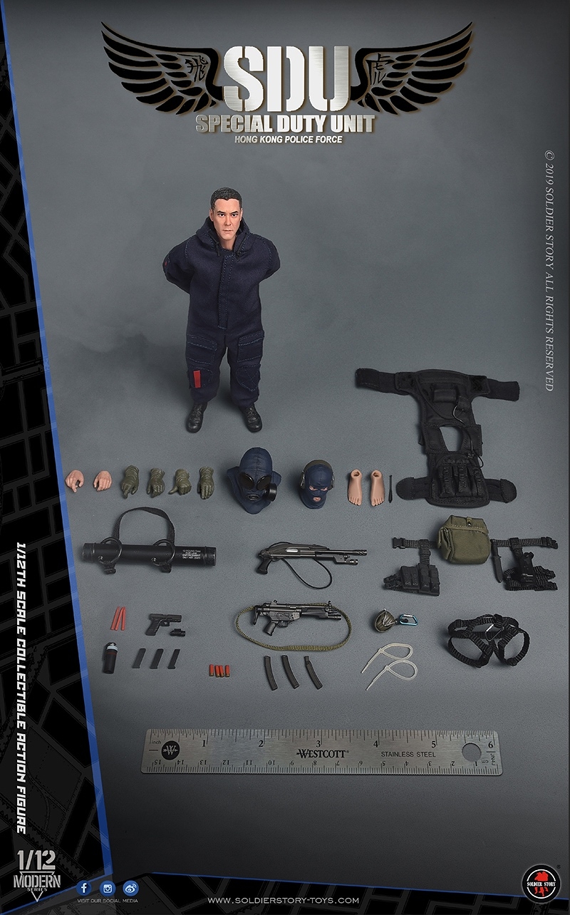 香港警察 特別任務連 SDU アサルトチーム 1/12 アクションフィギュア SSM002 - イメージ画像23