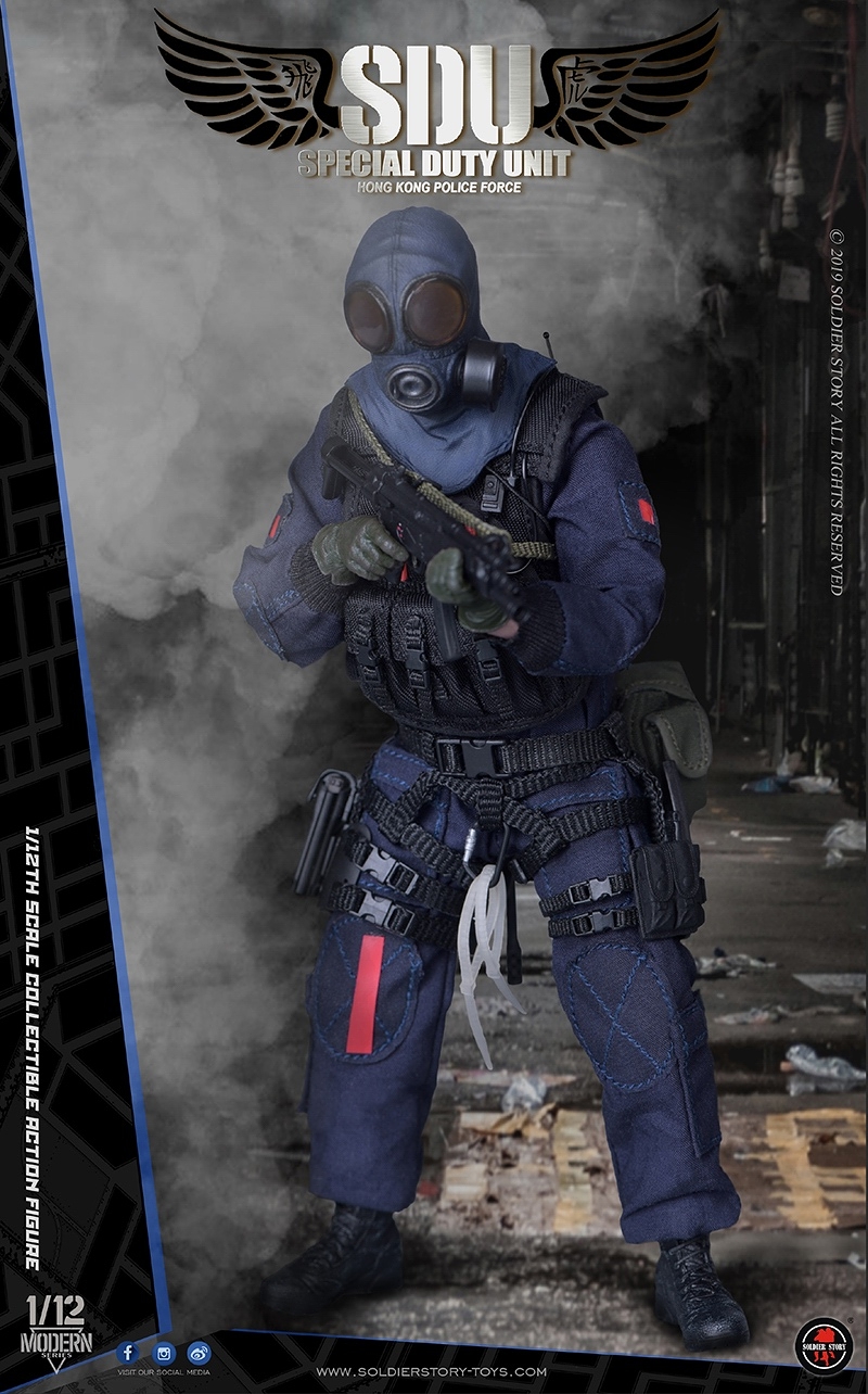 香港警察 特別任務連 SDU アサルトチーム 1/12 アクションフィギュア SSM002 - イメージ画像3