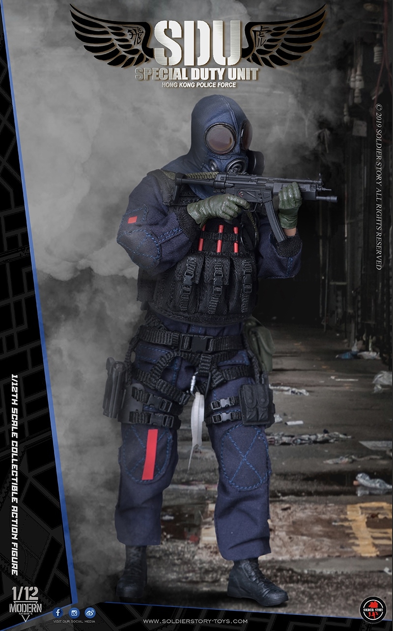 香港警察 特別任務連 SDU アサルトチーム 1/12 アクションフィギュア SSM002 - イメージ画像4