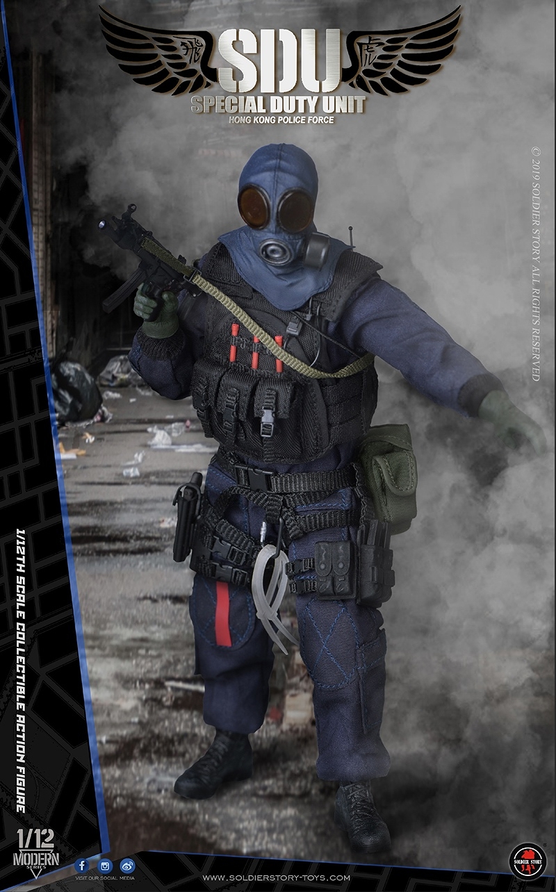 香港警察 特別任務連 SDU アサルトチーム 1/12 アクションフィギュア SSM002 - イメージ画像6