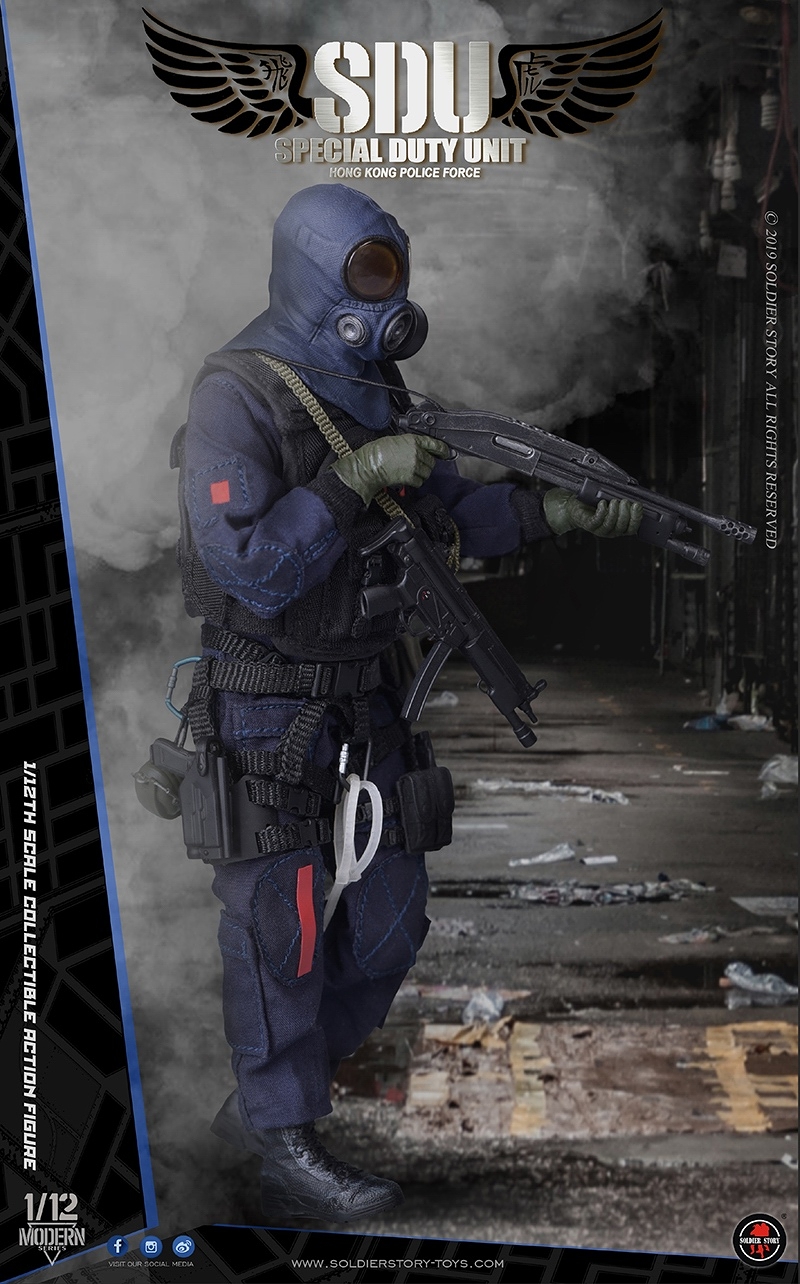 香港警察 特別任務連 SDU アサルトチーム 1/12 アクションフィギュア SSM002 - イメージ画像9