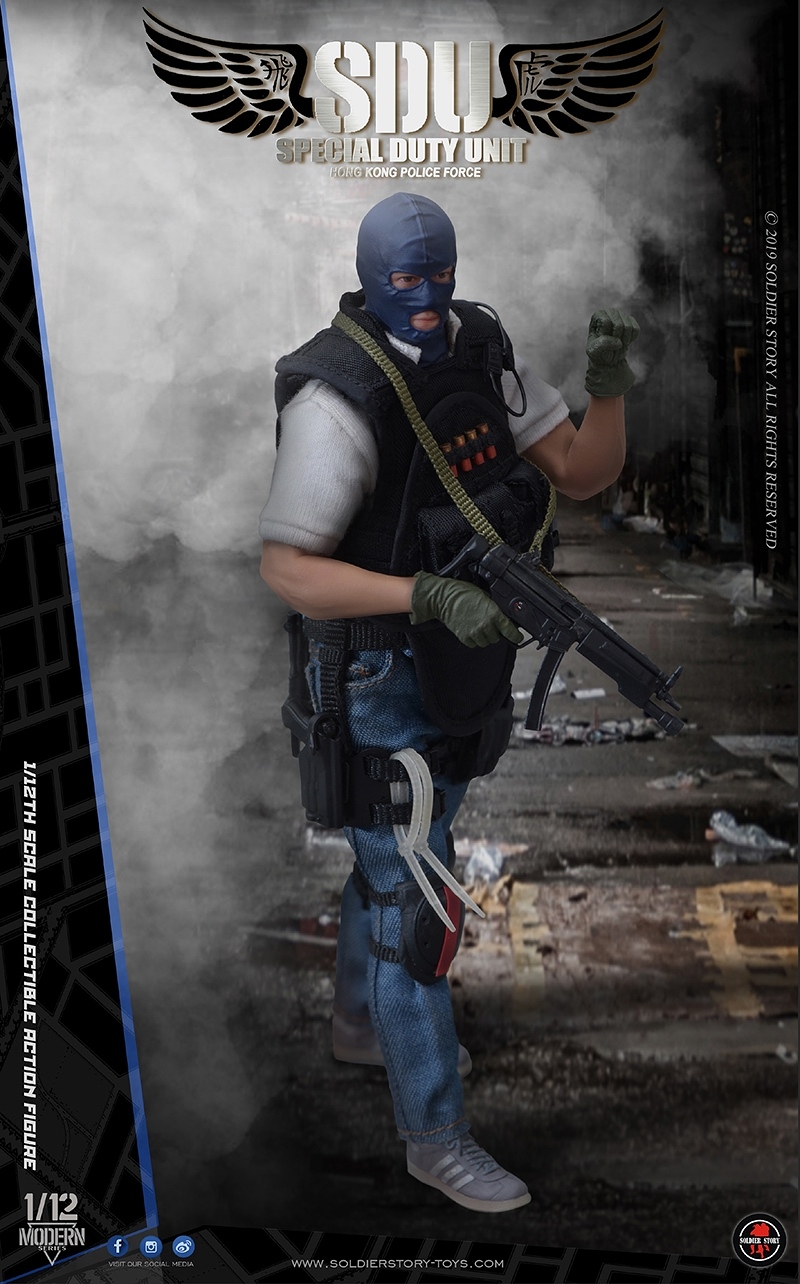 香港警察 特別任務連 SDU キャナインハンドラー 1/12 アクションフィギュア SSM003 - イメージ画像11