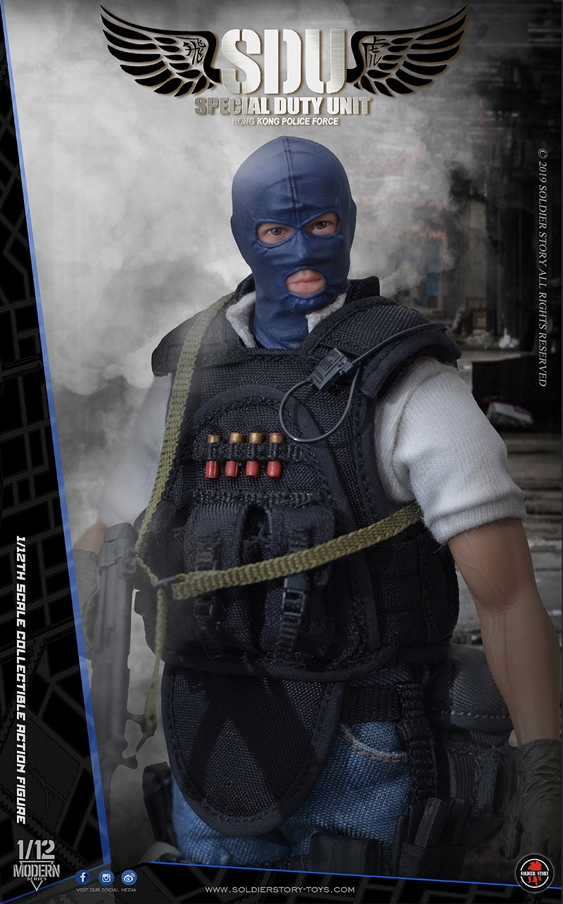 香港警察 特別任務連 SDU キャナインハンドラー 1/12 アクションフィギュア SSM003 - イメージ画像13