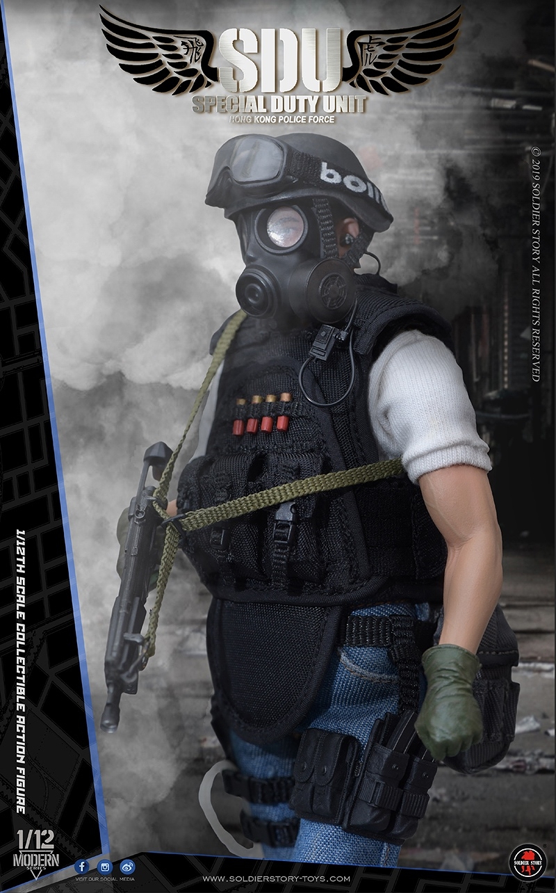 香港警察 特別任務連 SDU キャナインハンドラー 1/12 アクションフィギュア SSM003 - イメージ画像14