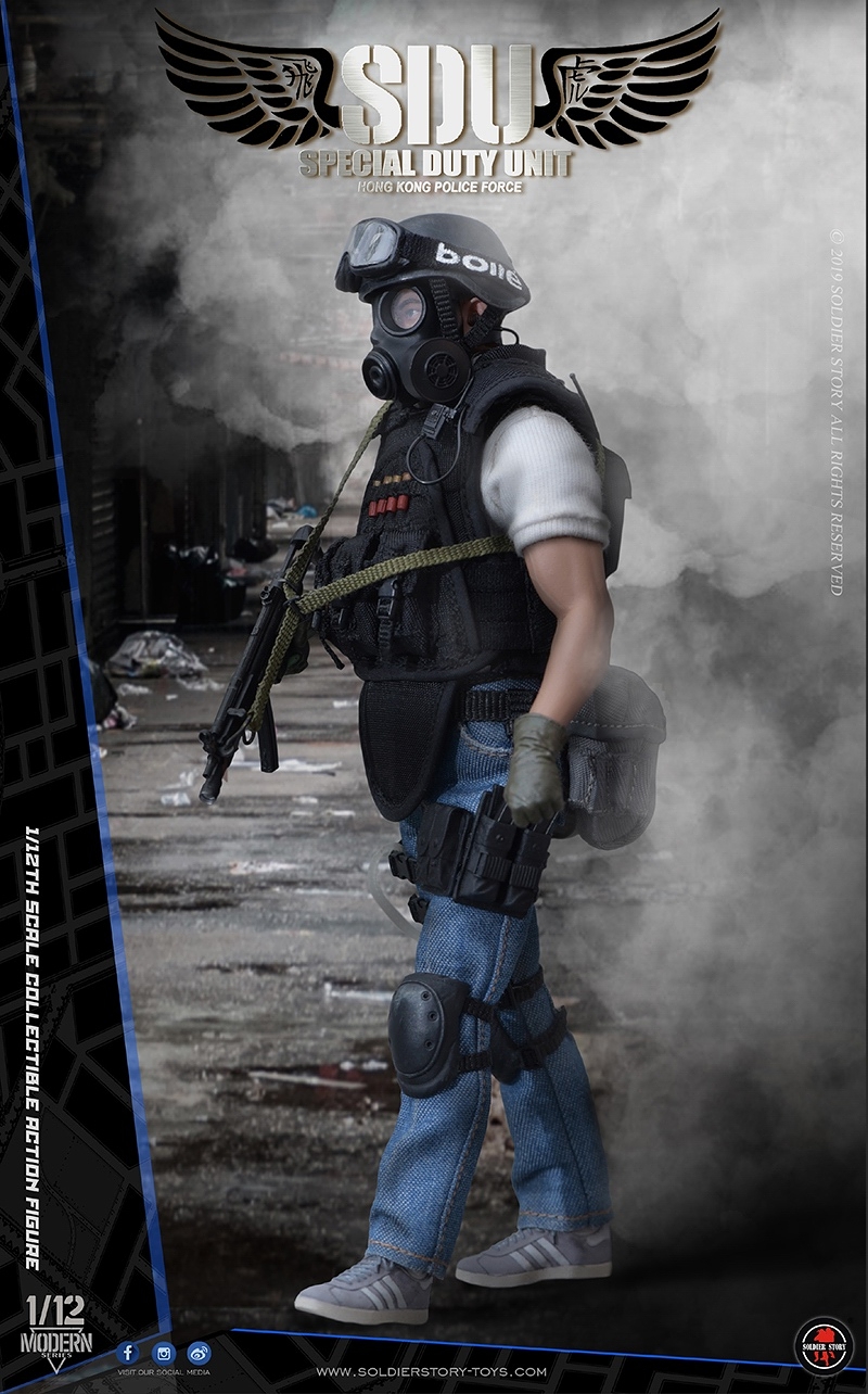 香港警察 特別任務連 SDU キャナインハンドラー 1/12 アクションフィギュア SSM003 - イメージ画像6
